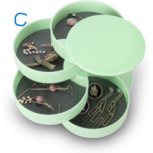 New Jewelry Organizer, Small Jewelry Storage Box Earring Holder for Wome… - Picture 3 of 8